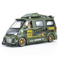 1/24 Scale WuLing Diecast Cars Model, Patraukiamas atgal žaislinis automobilis su balsu ir šviesa vaikams Suaugusiesiems Kolekcija Play 1:24-Size: 18*9.4*7.2cm žalia