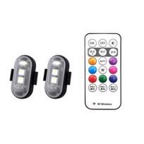 LED strobe drono lemputė su nuotolinio valdymo pultu, keliais režimais keičiantis spalvas nuo susidūrimo mini 2pcs