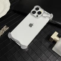 Prabangus metalo titano lydinio netaisyklingas telefono dėklas, skirtas iPhone 13 14 15 Pro Max 14 15Plus Alien aliuminio objektyvo žiedo apsauginis dangtelis For iPhone 15 ProMax&Case & Camera Protector