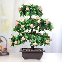 Dirbtinis bonsai modeliavimas žalias augalas plastikinis vaisių gėlės Svetainės darbalaukio modeliavimas Large peach