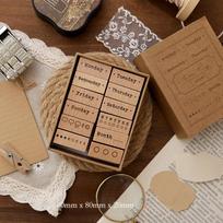 Kinų simbolių skaičius Visata Gėlių savaitė Mediniai guminiai antspaudai Scrapbooking Deco DIY Craft standartiniai mediniai antspaudai A