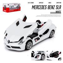 1/32 Benz SLR Roadster Lydinio Sportinio Automobilio Modelis Metalinis Liejimo Žaisliniai Transporto Priemonės Automobilio Modelis Simuliacija Garsas Šviesa Kolekcija Vaikų Dovanos balta