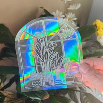 Sun Catcher PVC Lipdukai ant stiklo langų Cat Moth Energy Suncatcher Tapetai Vaivorykštės prizmės Lipdukai Saulės šviesos lipdukai 1