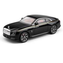 1/24 „Rolls-Royce Spectre“ lydinio skalės automobilio modelis, metalinis, miniatiūrinis automobilio garso ir šviesos kolekcijos transporto priemonė, vaikų žaislinis automobilis, dovana juoda