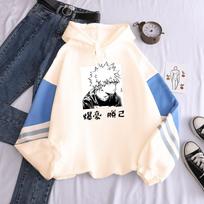 Anime Mano Herojus Akademija Katsuki Bakugo Spausdintas Gobtuvu Vyriškas Moteriškas Lopininis Džemperis Didelio Dydžio Gatvės Drabužiai Harajuku Vyriškas Džemperis XS smėlis