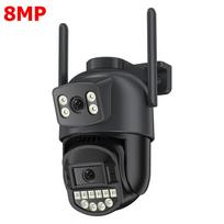 10MP PTZ IP kamera 8MP 4K lauko dviejų objektyvų dvigubo ekrano 5G WIFI kamera AI sekimo saugos apsauga CCTV stebėjimo kamera 8MP NO SD Card