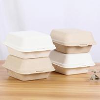 20 vnt. Vaisių salotų mėsainio torto pakavimo dėžutė Vienkartinė ekologiška bento dėžutė maisto laikymui 10pcs balta