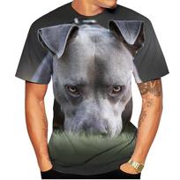 Fashion Pitbull Dog 3D Print T-shirt Men O-Neck Short Sleeve T Shirts Cool Streetwear Kids Oversized Harajuku Tee Tops Clothing S