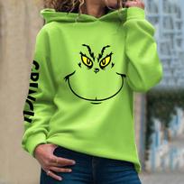 Kalėdiniai megztiniai su gobtuvu moterims Kasdieniai ilgomis rankovėmis megztiniai megztiniai rudens žiemos drabužiai XXL armijos žalia spalva