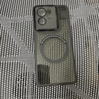 Prabangus skaidrus Magsafe TPU dėklas, skirtas Motorola Edge 40, minkštas silikonas, skaidrus, magnetinis, belaidžio įkrovimo, kameros apsauga, pilnas smūgiams atsparus apsauginis dangtelis Edge 40 juoda