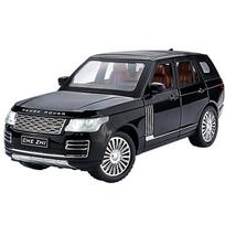 1/24 Land Rover Range Rover Visureigio Automobilio Modelis Simuliacija Garsas ir Šviesa Atgal Traukiamas Lydinio Automobilis Kolekcija Papuošalai Berniuko Žaislinis Automobilis Dovanos juoda