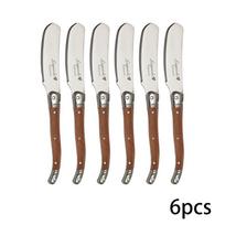 6.25'' Laguiole Sviesto tepimo peilių rinkinys Sūrio pjaustyklė Medinė rankena Sviesto peilis Nerūdijantis plienas Virtuvės stalo įrankiai 4/6/10 vnt.