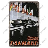 Lenktyninio automobilio metalinė skardos lentelė F1 lenktynių trasa Vintažinis plakatas Sienų meno dekoras garažui, lenktynių klubui, namų sienų dekoravimas 20x30cm auksinė