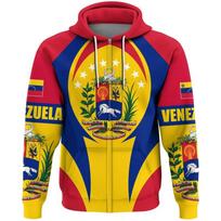 Hoodies 3D spausdinta Venesuelos vėliava su užtrauktuku megztiniai vyrams moterims su gobtuvu didelio dydžio hoodie vaikams su užtrauktuku megztiniai sportiniai kostiumai paltai S