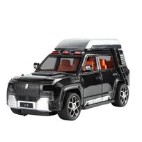 1/24 BYD Yangwang U8 visureigio lydinio automobilio modelis, metalinis žaislas, naujos energijos visureigių automobilio modelis, garsas ir šviesa, vaikų dovana 1/24-Size:21.5*8.7*9.3cm juoda
