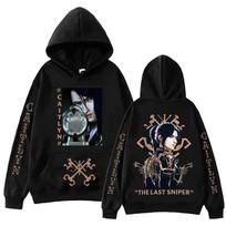 Karštas Anime Arcane-Caitlyn Hoodis Harajuku Hip Hop Megztinis Viršutiniai Drabužiai Populiarios Muzikos Palaidinė Gerbėjų Dovana Hoodies & Palaidinės Vyriški S juoda