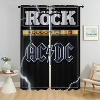 Rock-ACDC Elegantiškos kambario užuolaidos kameros pertvarai, namų interjero užuolaidos, 2 vnt. svetainės užuolaida, tiulis miegamajam, vaikui W50xH70cmx2pcs-CL