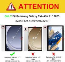 Fintie dėklas, skirtas samsung galaxy tab a9+/a9 plus 11 colių 2023 planšetiniam kompiuteriui su ekrano apsauga - itin plonas dirbtinės odos apsauginis dėklas su automatinio miego/pabudimo funkcija, z-flowering hibiscus