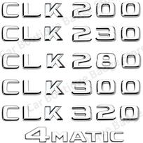Automobilio bagažinės raidės emblema ženkliukas lipdukai Mercedes Benz CLK klasė CLK55 CLK200 CLK230 CLK280 CLK320 W207 W208 W209 CLK 200 sidabras