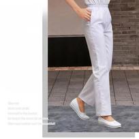 Patogios kelnės plius dydžio darbinės kelnės elastiniu juosmeniu Doctor Pants moteriškos baltos rožinės mėlynos slaugytojos suknelės XS
