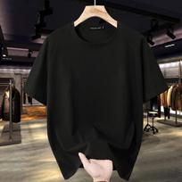 4XL-12XL Didelių dydžių marškinėliai vyrams Vintažiniai drabužiai Mada Vasariniai marškinėliai Didelio dydžio marškinėliai trumpomis rankovėmis 4XL(75kg-85kg) juoda