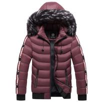 Žieminiai Vyriški šilti gobtuvai Parkai Striukės Vyriškos Vėjo striukės Viršutiniai drabužiai Parkas Paltai Vyriški Rudens Nuimama Skrybėlė Apranga Parkas Paltai Vyriški M raudona
