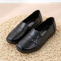 Moteriški patogūs batai Loafer laisvalaikio balerinos Paprasti kvėpuojantys minkštu padu batai ėjimui Slip On 35 juoda
