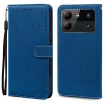 ZTE Blade A54 dėklas Odinė piniginė Atverčiamas dėklas ZTE Blade A54 dangtelis Coque Fundas ZTE Blade A54 telefono dėklas Bamperis For ZTE Blade A54 tamsiai mėlyna spalva