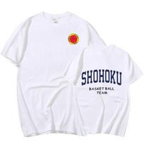 Grafinis marškinėlis Japonų Anime Slam Dunk Shohoku Krepšinio Komanda Sakuragi Hanamichi Per didelis marškinėlis Cosplay Unisex Drabužiai 2XL