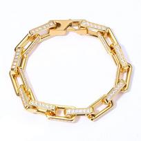 Mada Aukštos Klasės Prabangus Bambuko Apyrankė Vyrams ir Moterims, Nenusidažantys Hip-hop Papuošalų Aksesuarai (18.5Cm) bracelet