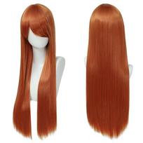 Spalvingas 80 cm ilgio tiesus cosplay perukas anime ir istoriniams kostiumams k026-14 spalva