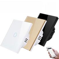 Išmanusis WiFi ir RF433 jutiklinis jungiklis su Europos ir JK standartais - Suderinamas su Smart Life/Tuya 1-way black