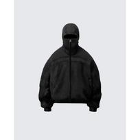 RogueWave Classic Balaclava Hoodie Vyrams Plautos Pilkos Spalvos Ninja Puloveris Hip Hopo Susiuvimas Y2k Vintažinis Žieminis Gatvės Drabužių Pora Viršūnių S juoda
