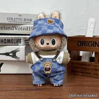 Madingi drabužiai Ropa Labubu Drabužiai Apranga Lėlės Aksesuarai 15/17 cm Labubu V2 V1 Pliušinei Lėlei Kombinezonas su petnešomis NO DOLL