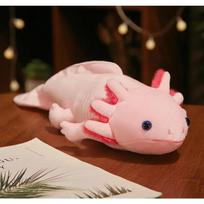 45cm Kawaii Spalvingas Naujas Gylys Pliušinis Žaislas Iškamša Mielas Aksolotlis Salamandra Purus Pliušinis Žuvis Nuraminantis Ilgas Pagalvės Pagalvėlė Vaikams Dovana 45cm rožinė