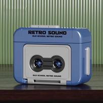 Retro įrašytuvas Mini Nešiojama Smagi Muzikinė Dėžutė Su Garsu Deimanto Ornamentas Raktų Pakabukas Kuprinės Mažas Pakabukas Draugų Dovanos