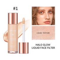 Lakerain Halo Glow Skystas filtras Odos skaistinimo priemonė švytinčiai išvaizdai Su hialurono rūgštimi Skystas skaistinantis pudros pagrindas