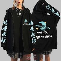 Demon Slayer Užtraukiami gobtuvai Nauji Oversized Ilgomis Rankovėmis Megztiniai Viršutiniai Drabužiai Mada Anime Tokito Muichiro Užtraukiami Paltai Striukės S