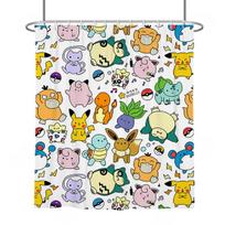 Mielas animacinis Pokemonas Pikachu Dušo užuolaidos Vandeniui atsparios Poliesterinės Vonios užuolaidos Pertvaros užuolaidos Namų vonios kambario aksesuarai 90x180cm