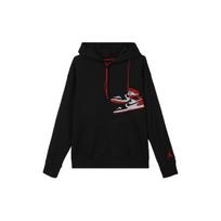 Jordan Jumpman Šventinis Fleece pamušalo Hoodie džemperis Vyriški Viršutiniai drabužiai Juodas CT3458-010 S