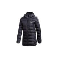 Adidas ilgas dygsniuotas striukė su gobtuvu moteriška viršutinė apranga juoda GH4590 S
