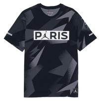 Jordan Paris Saint-Germain Šilkografija Spausdinti trumpomis rankovėmis Marškinėliai Vyriški Viršutiniai drabužiai Juodi BQ8387-010 S