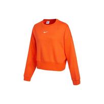 Nike logotipas Spausdintas apvalios apykaklės megztinis su gobtuvu Moteriški viršutiniai drabužiai Oranžinis DJ7666-869 XL