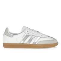 adidas Samba OG Balti Sidabriniai Metaliniai Pilki Moteriški Sportbačiai Avalynė-Balti Pilki-Vienas JI2725 36