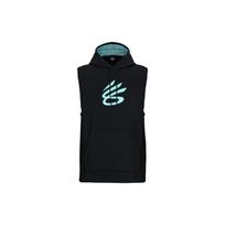 „Under Armour Curry Fleece Logo Print Breathable Pullover“ krepšinio liemenė vyrams, juodos spalvos 1374301-002 M