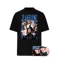 25SS Hip Hop marškinėliai Vyriški Madingi Dainininkės Zahide Ins X Tas Pats Stilius Per dydį Trumpos Rankovės Harajuku Y2k Marškinėliai Prekės Vyrams Moterims Marškinėliai S