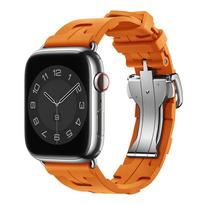 Kilim Vieno apsukimo dirželis Apple Watch apyrankei 45 mm 44 mm 42 mm 41 mm 38 mm Sulankstoma sagtelė Silikoninė apyrankė iWatch Ultra 2 49 mm 38mm 40mm 41mm