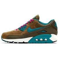 Nike Air Max 90 Oda Retro Laisvalaikio Suede Smūgius Sugerianti Patvari Žema Viršaus Bėgimo Avalynė Moteriškas Kedas Ruda Žalia 768887-300 35.5