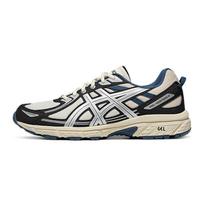 Asics Gel-Venture 6 Nauja sukibimo sistema Patvari Kvėpuojanti Atšokanti Žema viršutinė dalis Takų bėgimo batai Vyriškas sportbačio modelis Baltas Juodas 1011B550-105 39.5