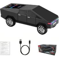 Nešiojama Bluetooth pikapo replika, garsiakalbis, su ekranu, HD garsas, TWS susiejimas, FM radijas, įmontuotas mikrofonas, laisvų rankų skambučiai, LED juoda